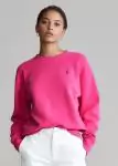 promos sweat ralph lauren femme sweat round neck coton rose